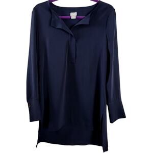 Chico's Navy Blue Tunic‎ Blouse Size 4/6